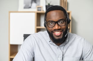 Higher education call center services team member