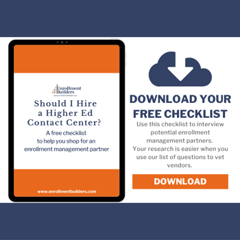 Should I Hire a Higher Ed Contact Center free download checklist